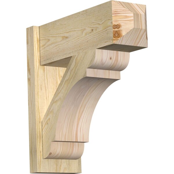 Ekena Millwork Olympic Rough Sawn Craftsman Outlooker, Douglas Fir, 8"W x 22"D x 22"H OUT08X22X22OLY04RDF - main